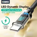 OOZCC Cavo display LCD Watt, trasferimento dati cavo USB tipo C a ricarica super veloce da 120 W, da USB A a Lightning per IPhone14 Pro Max