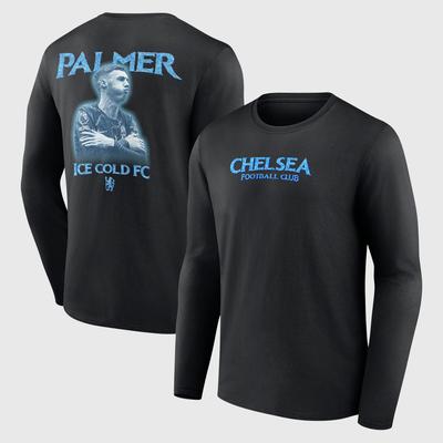 Chelsea Cole Palmer Ice Cold FC Grafik-Langarm-T-Shirt – Schwarz – Herren Image