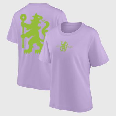 Chelsea Rampant Lion Fashion Oversized T-Shirt – Purple Rose – Damen Image