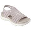 Sandale SKECHERS "FLEX APPEAL 4.0-BOLDEST", Damen, Gr. 38, grau (steinfarben), Textil, casual, Schuhe, Trekking Sandale mit Stretch Fit Funktion, Topseller