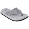 Zehentrenner SKECHERS "TANTRIC-FRITZ", Herren, Gr. 44, grau (hellgrau), Textil, used, casual, Schuhe, Sommerschuh, Schlappen, Poolslides, Badeschuh, mit weichem Zehensteg