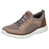 Slip-On Sneaker RIEKER, Herren, Gr. 47, beige (beige, braun), Lederimitat, Textil, sportlich, Schuhe, Schlupfschuh, Slipper, Freizeitschuh, Gummizug und helle Laufsohle