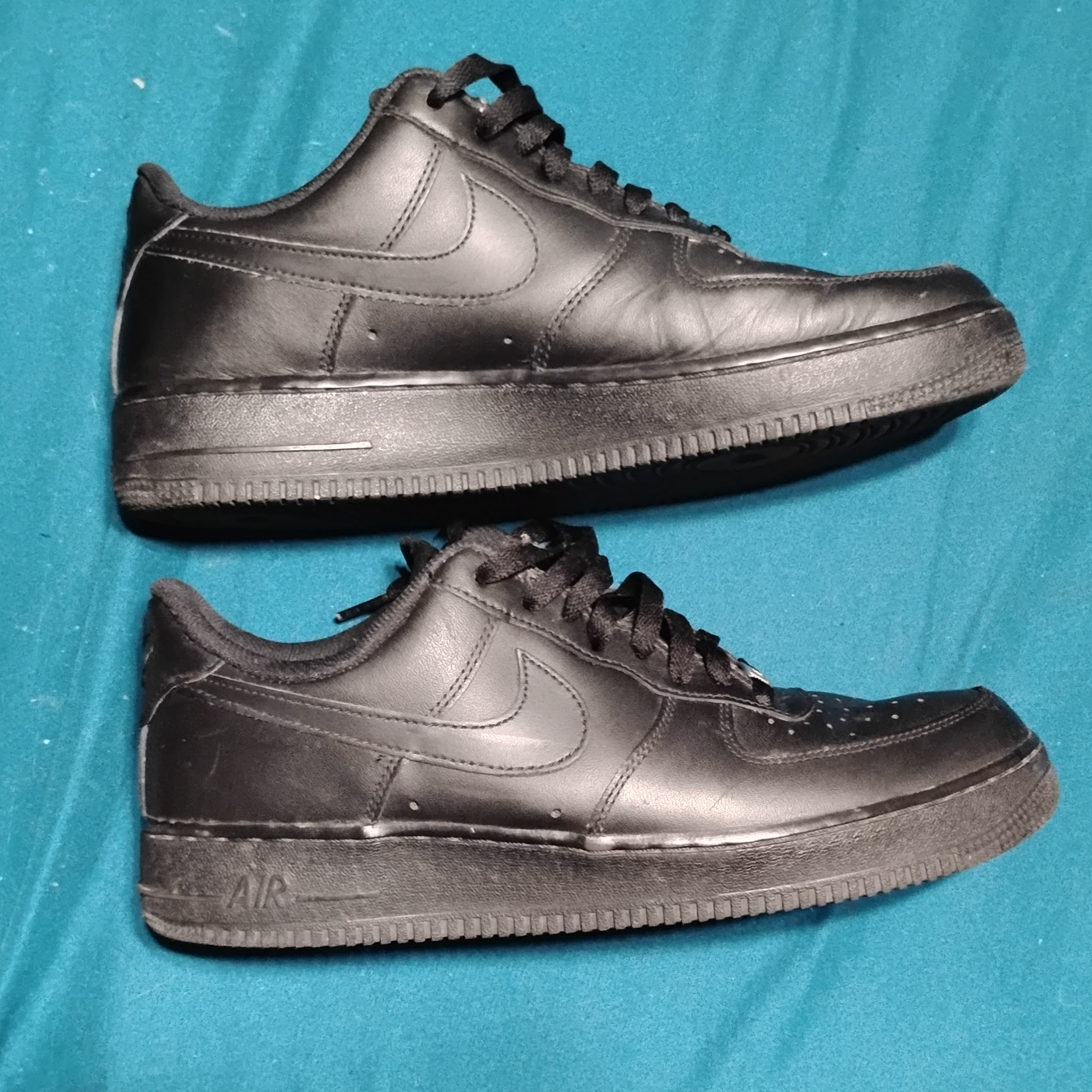 Nike Shoes | Air Force One Nike Men's Black Sneakers | Color: Black | Size: 10.5