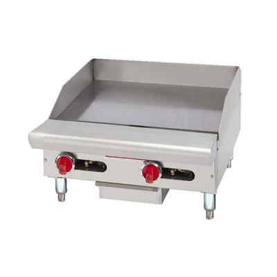American Range ARSTG-24 LP 24" Gas Commercial Griddle w/ Thermostatic Controls - 1" Steel Plate, Liquid Propane, Stainless Steel, Gas Type: LP