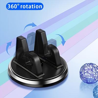 TEMU 1pc Universal 360 Degree Rotatable Dashboard Mount, Non-slip Adjustable Car Phone Holder, Abs Material Gps Navigation Accessory For Vehicle Electronics Image
