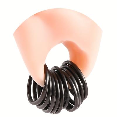 TEMU 10pcs Surgical Seamless Septum Nose Ring Tragus Hoop Rings Hypoallergenic Ear Gauges Ear Rings Piercing Strechers Body Piercing Jewelry Image