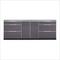 NewAge Outdoor Kitchens Aluminum Slate 4-Piece Outdoor Kitchen Set with Countertops and Covers