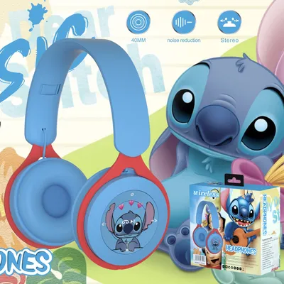 Disney Stitch Headphones Spider Man Y08 Bluetooth Wireless Headsets HIFI Stereo Sound Foldable Earphones for Kids Anime Cartoon