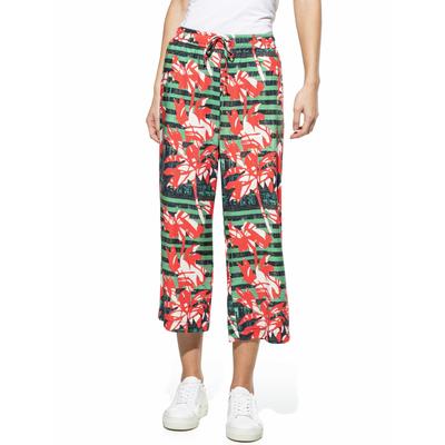 Walbusch Damen Lyocell-Culotte Palmenprint Hellblau bedruckt Image