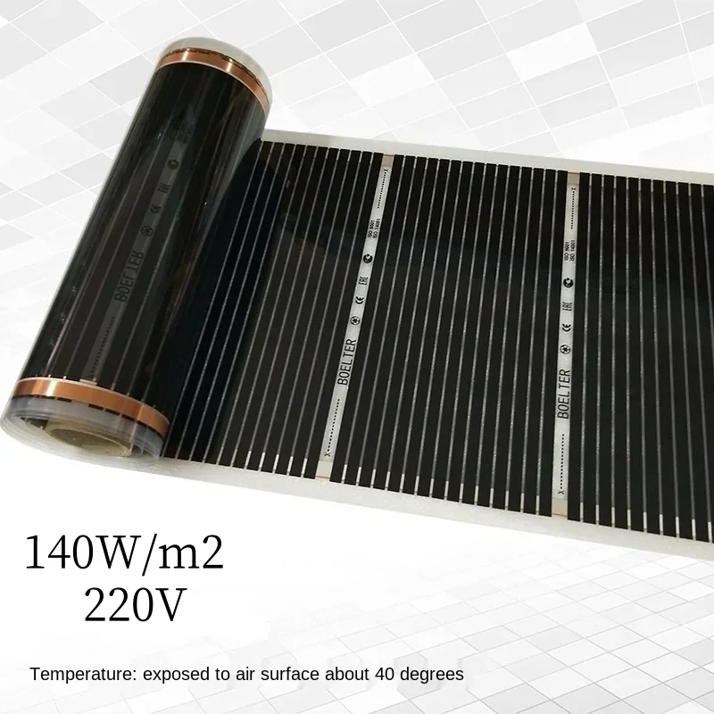Heißes fernes infrarot heiz film elektrisches warmes bodens ystem 50cm breite 140w/m2 220v heizwärme heiz folien matte made in korea Image