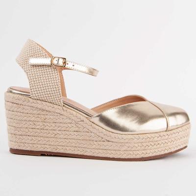 Montevita Espadrille Mit Keilabsatz Balenci3 Gold Image
