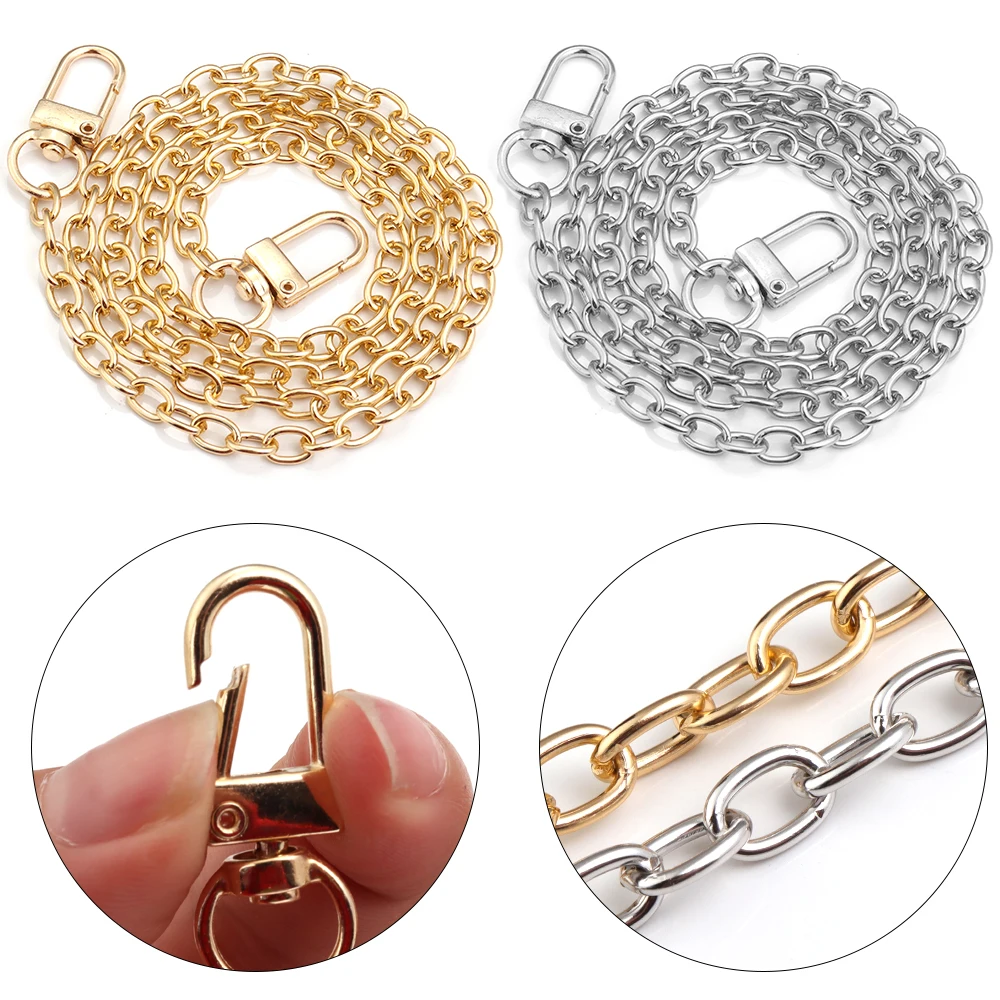 Ein Streifen von 0,2/0,4/0,8/1,2 m Gold/Silber Handtasche und Umhängetasche Aluminiumkette Kleiderkette für Schmuckzubehör Herstellungskette