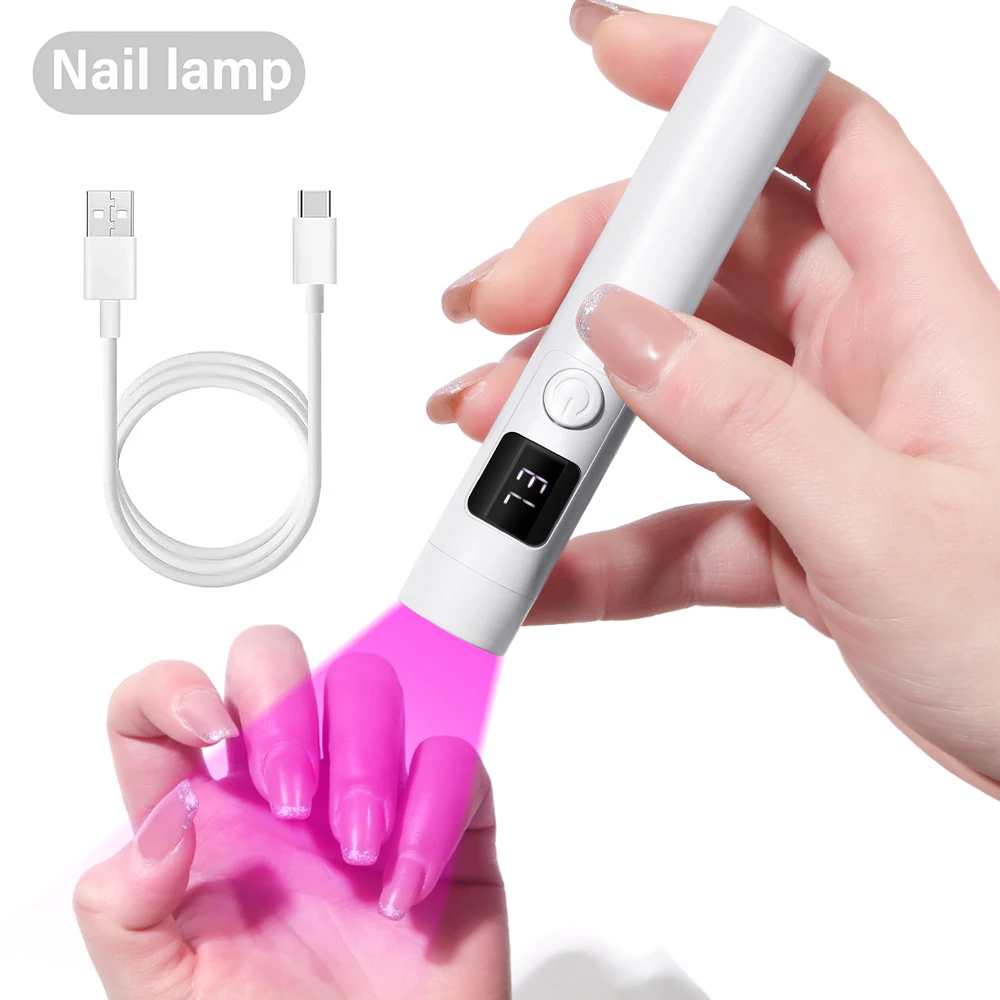Tragbare Mini Nagel Lampe Salon Quick Dry USB Nagel Trockner Maschine Hause Phototherapie Werkzeuge Professionelle UV LED Taschenlampe Stift Image