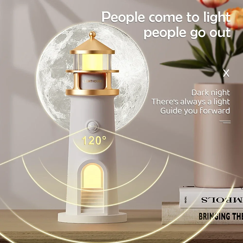 Mond Projektion Licht Fernbedienung Bluetooth Lautsprecher Leuchtturm Motion Sensor Lampen Mutter Tag Geschenk Nacht Lichter Zimmer Dekor Image