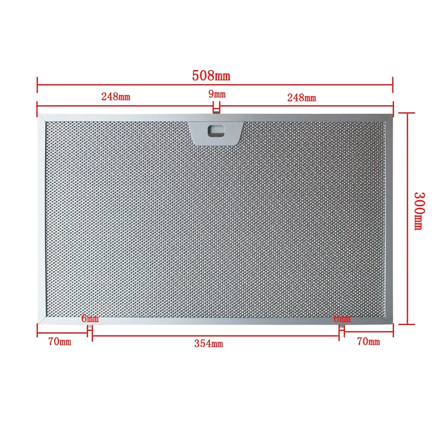 506x300 mm 00744829 Dunstabzugshaube Filter Dunstabzugshaube Fettfilter Küchenausdreher Belüftung Aluminiumsauger Image