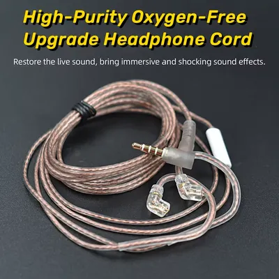 Kz Kopfhörer kabel 8 Stränge Gold Silber hochreines Kupfer würfel Upgrade Kabel Headset Kabel für kz/cca zst zsr zsn zsn pro Draht Image