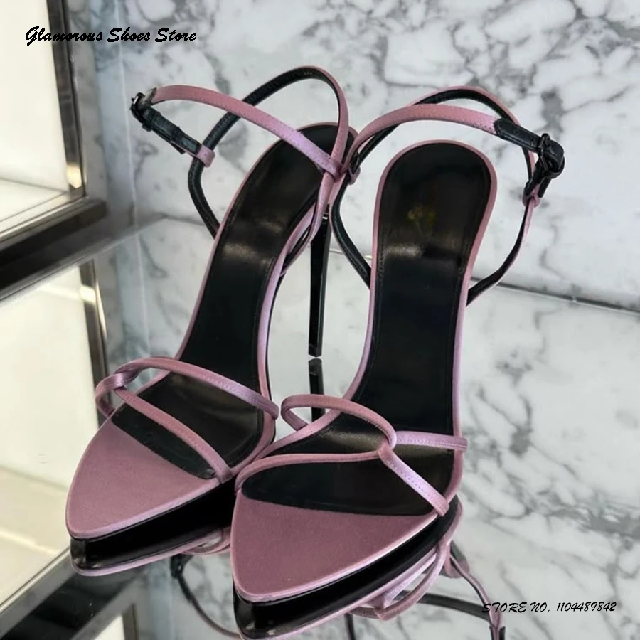 Elegante Frauen Riemchen Stilettos Sommer Spitz Offene spitze Dünne High Heels Büro Damen Schnalle Riemen Sandalen frauen Schuhe Mit Hohen Absätzen