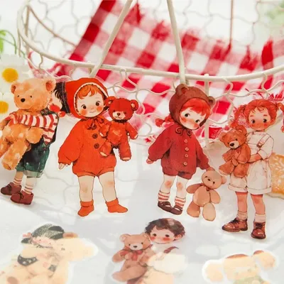 30 Stück Aufkleber Tiny Paradise Dekoratives Charakterhandbuch PET Kinder Dekor Tiny Pals Hintergrund Tägliches Sammelalbum 164 * 99 mm Image