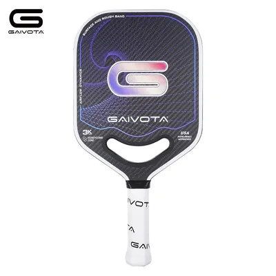 GAIVOTA-PK10, Pickleball-Schläger aus Kohlefaser, 3K, leichter rahmenloser Schläger, 16 mm Oberfläche und grober Sand, Rotation und Steuerung Image