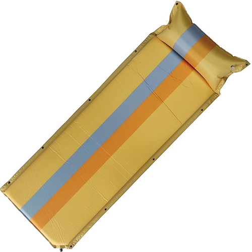 Isomatte für Camping, leichte Campingmatratze aus Memory-Schaum mit Kissen, selbstaufblasende Campingmatte 3 cm dicker Schaumstoff, Luftmatratze, aufblasbare Isomatte für Rucksackreisen, Wandern