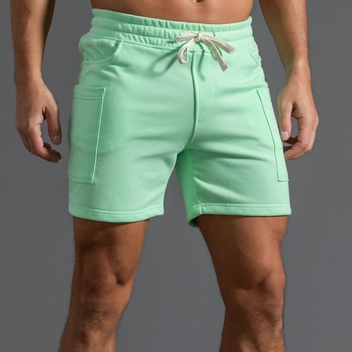 Herren Sportliche Shorts Sweat-Shorts Shorts Sommershorts Tasche Kordelzug Elastischer Bund Einfach Komfort Atmungsaktiv Kurz Outdoor Sport Klassisch Lässig Schwarz Weiß Image