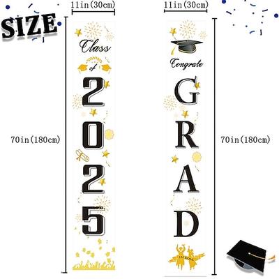 Abschlussdekorationen 2025, Glückwunsch-Abschluss-Veranda-Banner für alle Schulen oder Klassen, Abschlussparty-Dekorationen 2025 Image