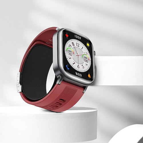 696 TK66 Smartwatch 2.06 Zoll Smartwatch Fitnessuhr Bluetooth Schrittzähler Anruferinnerung Schlaf-Tracker Kompatibel mit Android iOS Unisex Freisprechanrufe Nachrichtenerinnerung IP 67 49mm Image