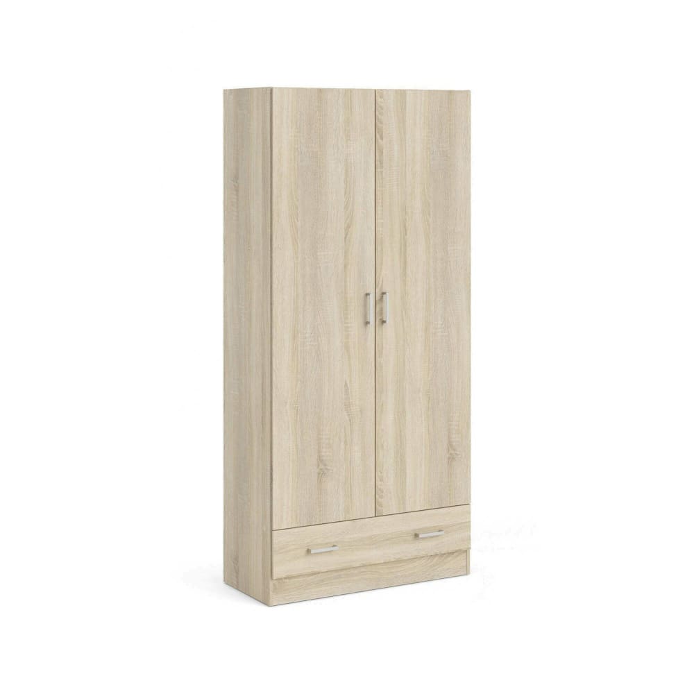 Armoire polyvalente à 2 portes effet bois chêne 79x36h170 cm
