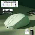 Mouse wireless dual mode Mouse per computer ricaricabile 2.4G compatibile con Bluetooth Mouse wireless portatili per laptop/iPad/tavolo