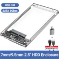 Custodia per disco rigido esterno trasparente HDD SSD da 2,5 pollici Custodia per unità da micro-B a USB 3.0 da 4 TB compatibile con PC portatile UASP SATA III
