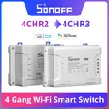 Itead Sonoff 4CH R2 Smart Wifi Switch 4 Gang Smart Home, Casa Intelligente Interruttore Della Luce di Controllo Remoto Funziona con Alexa Google Home eWeLink APP