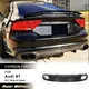 Auto Paraurti Posteriore Diffusore Lip Spoiler per Audi A7 S-Line S7 4 Porte 2011-2014 2 Lati 4 Prese Labbro Posteriore Body Kit In Fibra di Carbonio FRP