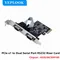 PCIe 1x to Dual Port Serial RS232 DB9 COM Male PCI-E Expansion Adapter Controller Card Converter