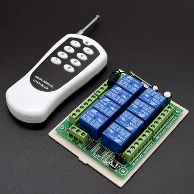 DC 24V 12V 8CH channel RF Wireless Remote Control Switch & Remote Control System receiver +