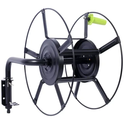 Swivel Hose Reel Wall Mount - 180 Degree Pivot Hose Hanger - Great for Garden Storage - Hose Holder