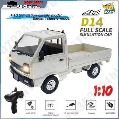 WPL D14 Rc Car 1/10 Full Scale 4WD Suzuki Drift Remote Control Car Toy Climbing Truck Led Light