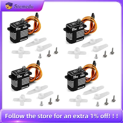 Micro 8.4V 0.06S 11KG Digital Servo Motor Mini Full Metal Coreless Programmable Servos 180/270/360