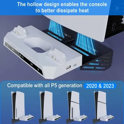 The wall mount is for PS5 Slim/Pro disc/digital edition, supports dual charging for 2 controllers,