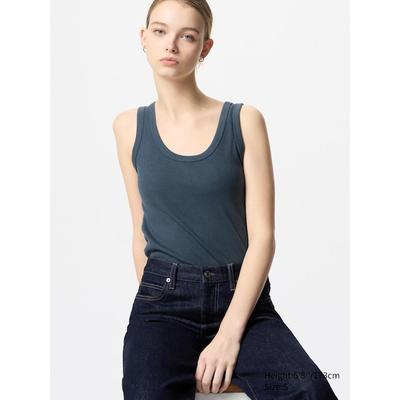 Uniqlo - Soft Ribbed Vest Top - Blue - XL