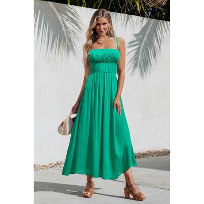 Lush Glow Green Maxi Dress