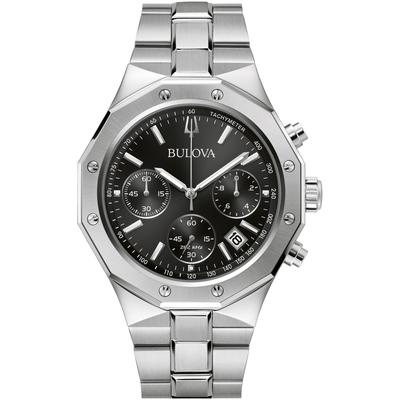 Chronograph BULOVA, silber (silberfarben, schwarz), Armbanduhren, Herren, Armbanduhr, Quarzuhr, Herrenuhr, Edelstahlarmband, Saphirglas Image
