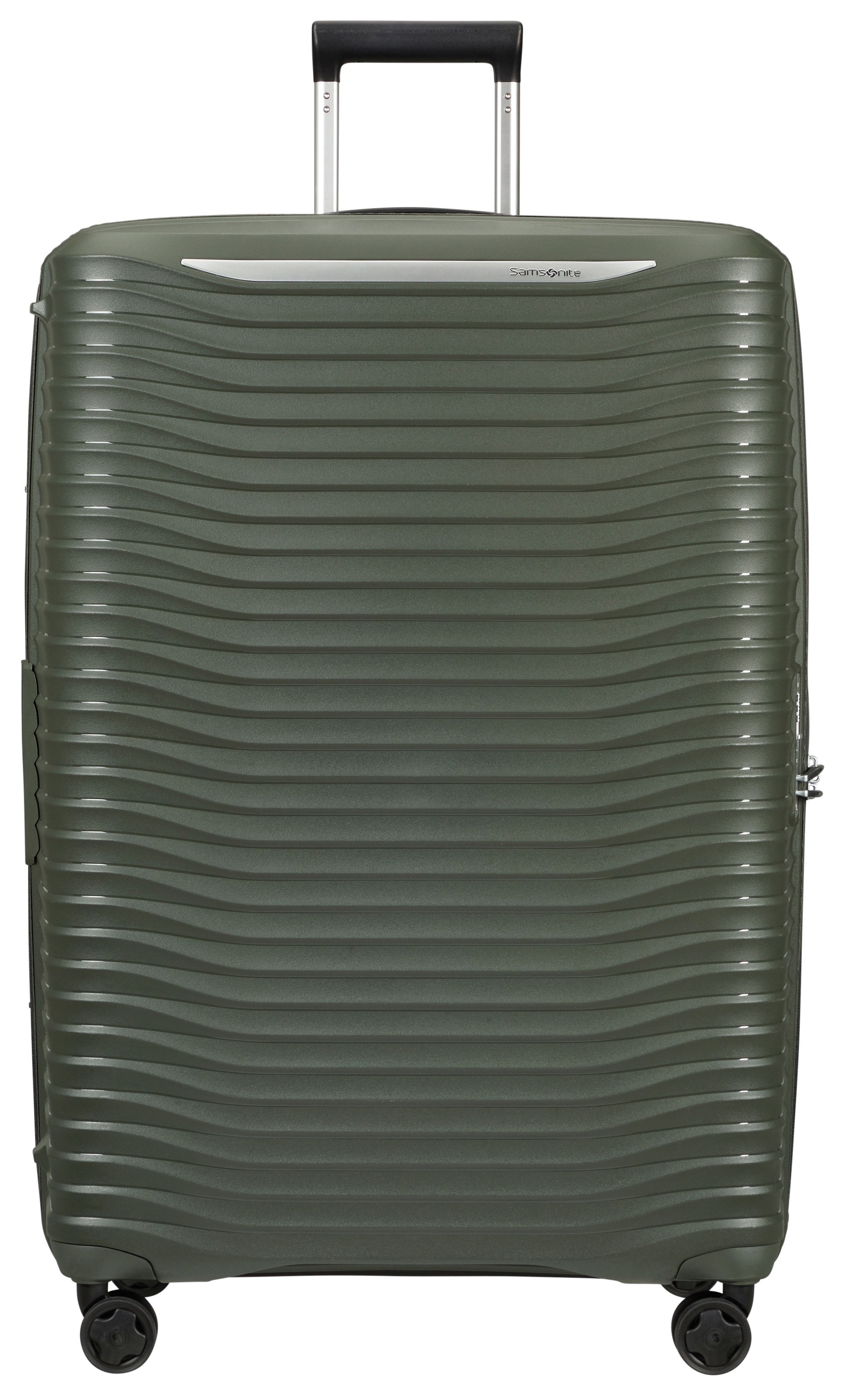 Hartschalen-Trolley SAMSONITE "UPSCAPE, verschiedene Größen und Farben", Gr. B/H/T: 54cm x 81cm x 34cm 133 l, grün (climbing ivy), Polypropylen, gestreift, Koffer, Volumenerweiterung Reisegepäck Hartschalen-Koffer TSA-Zahlenschloss Image