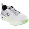 Sneaker SKECHERS "GO RUN ELEVATE 2.0-FLUID MOTION", Herren, Gr. 47, weiß, grau, neongrün, Textil, kontrastfarbene Details, sportlich, Schuhe, Sportschuh mit dämpfender Ultra Light Cushioning