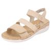 Keilsandalette REMONTE, Damen, Gr. 42, beige (natur), Lederimitat, Bast, casual, Schuhe, Riemchensandale, Bequemschuh, Sommerschuh mit Soft-Fußbett