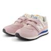 Sneaker NEW BALANCE "574", Gr. 33,5, twilight haz, Leder, Synthetik, sportlich, Schuhe, mit Klettverschluss
