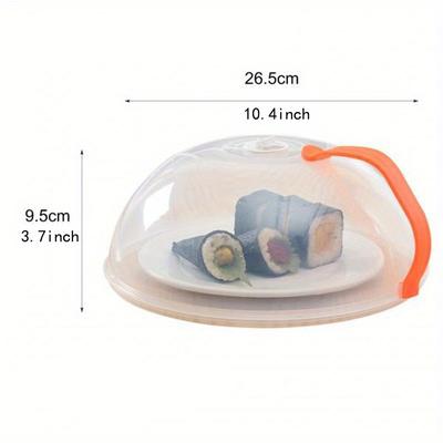 TEMU 1pc Microwave Safe Food Cover, Pp Material, Oil & Splash Proof, Fresh-keeping, Uncharged, Kitchen Supplies For Food Contact