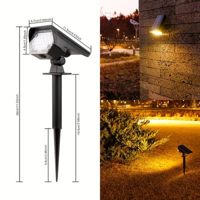 TEMU (1pc/box) Solar Spotlights, Outdoor Floor Mounted Lawn Lights, Household Outdoor Landscape Garden Lights, Dual-use Garden Lights, Tree Lights Image