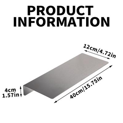 TEMU Stainless Steel Bathroom Shelf, Matte , Wall Hanging, No-drill Installation, 204 Series, Single Shelf For Shower Room Storage Image