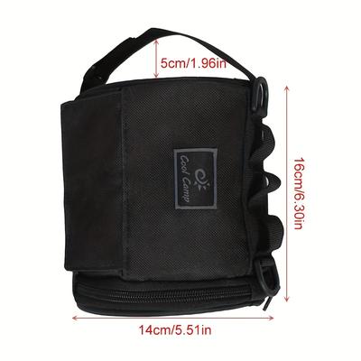 TEMU Tactical Toilet Paper Holder With Molle Bag - Durable Oxford Cloth, Camping & Hiking, Includes Hooks For Image