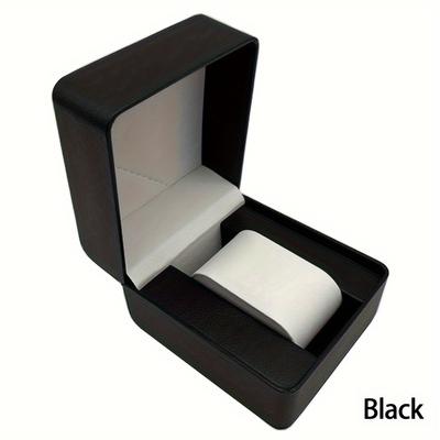 TEMU Single Watch Storage Case Made Of Leather, Featuring A Removable Pillow For Gifting. Image
